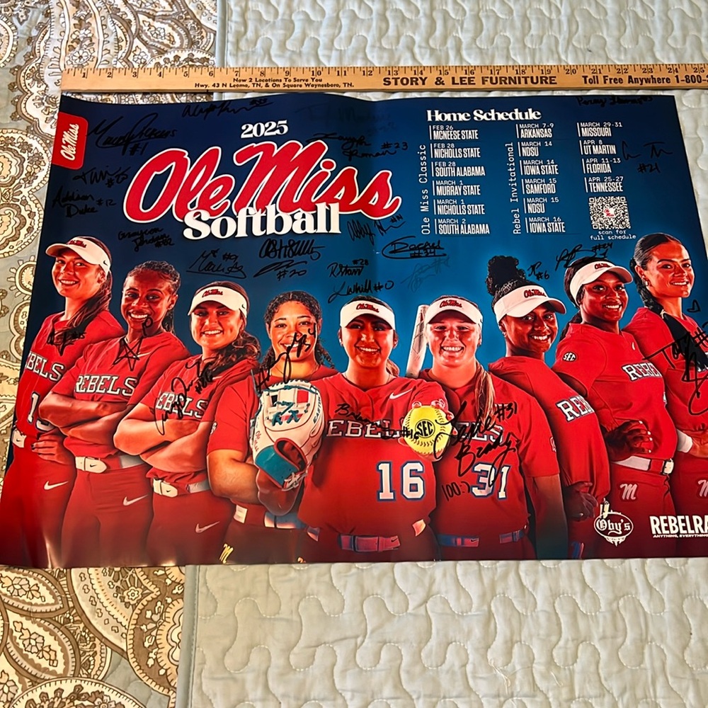 Ole Miss Players Poster 2025 Season